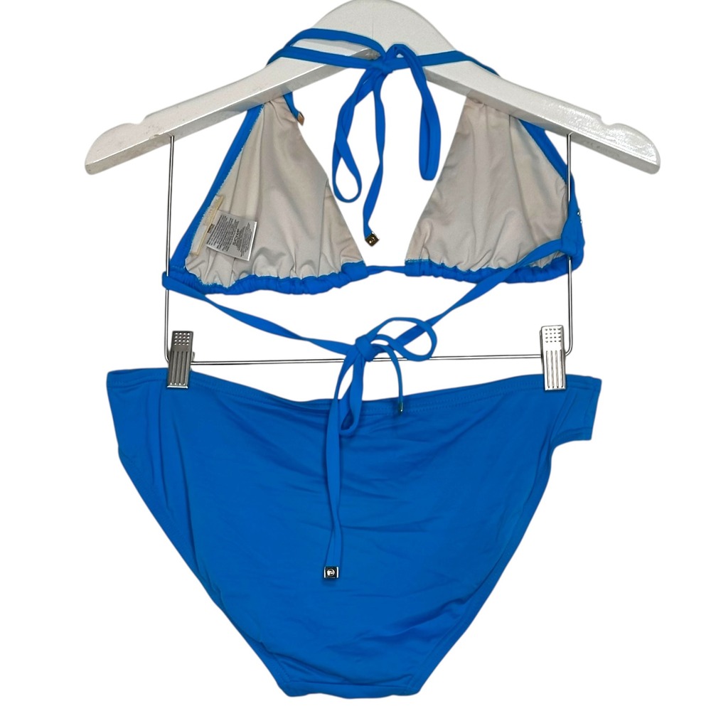 Michael Kors Blue Embellished Tie Bikini Set Women's Size‎ S - Picture 3 of 5